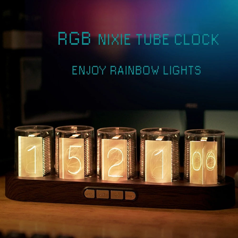 DigGizMox® Nixie Tube Clock: Retro Glow for Your Desk