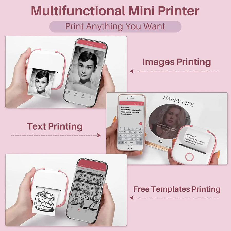 DigGizMox® T02 Mini Sticker Printer: Print Anywhere, Anytime!